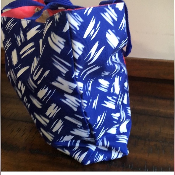 Lancôme Tote Bag NWOT Floral & Lattice Print - Lined Inside - NWOT - Picture 6 of 7